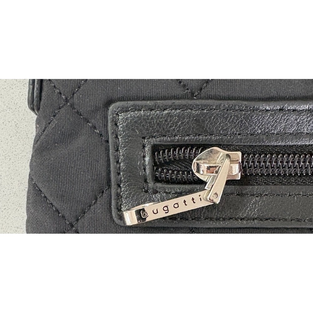 Bugatti Women's Quilted Nylon Crossbody Bag Black Messenger Shoulder Excellent - Picture 3 of 13